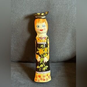 VTG Bella Casa “Patty Pickles Posies” vase/candle holder by Susan Paley for Ganz